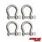 Extreme Max Extreme Max 3006.8306.4 BoatTector Stainless Steel Bow Shackle - 7/8", 4-Pack 3006.8306.4 - alternate 1